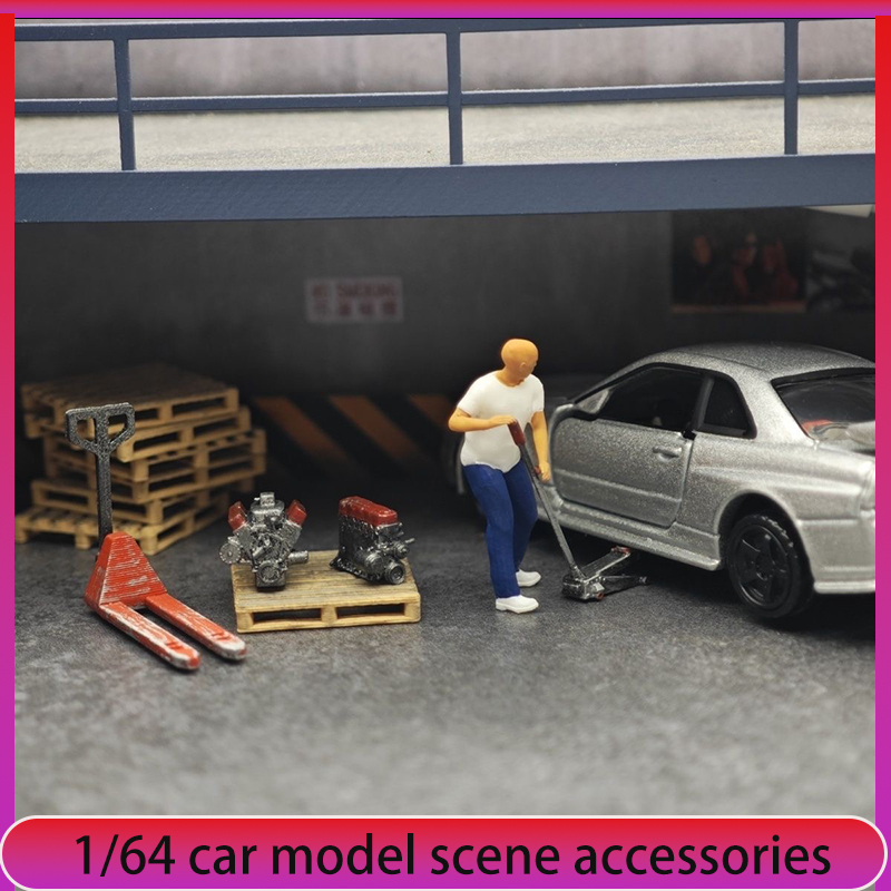 Car Accessories For Decoration - Dekoracje sceny warsztatu naprawczego modeli samochodów