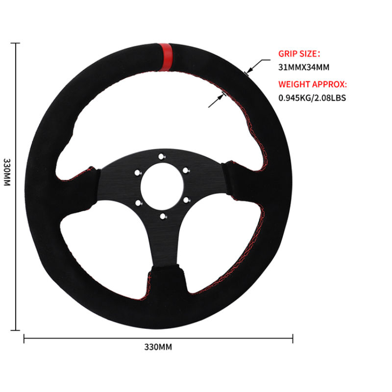 Car Accessories Logo - Zamszowa kierownica wyścigowa z możliwością personalizacji