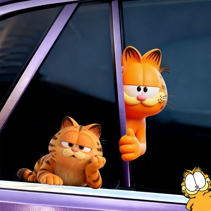 Car Accessories For Decoration - Naklejki Garfield anime kreskówka słodkie śmieszne