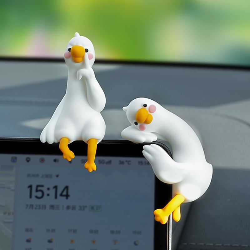 Urocza kreskówkowa biała kaczk – Car Accessories For Interior recenzja i cena