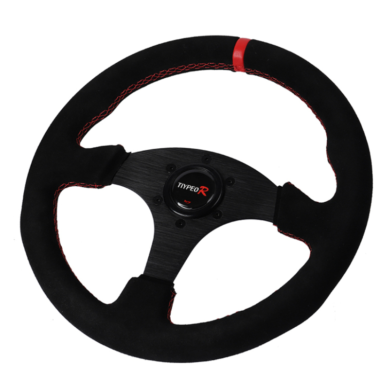 Zamszowa kierownica wyścigowa  – Car Accessories Logo recenzja i cena